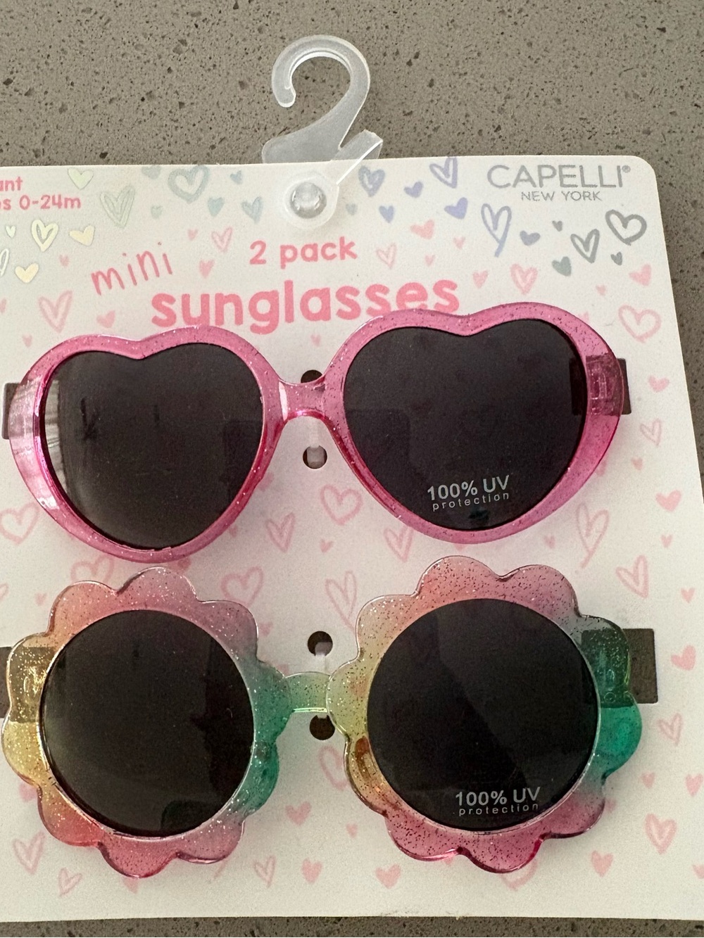 Capelli New York Mini Heart & Flower Sunglasses - Pink Multicolor